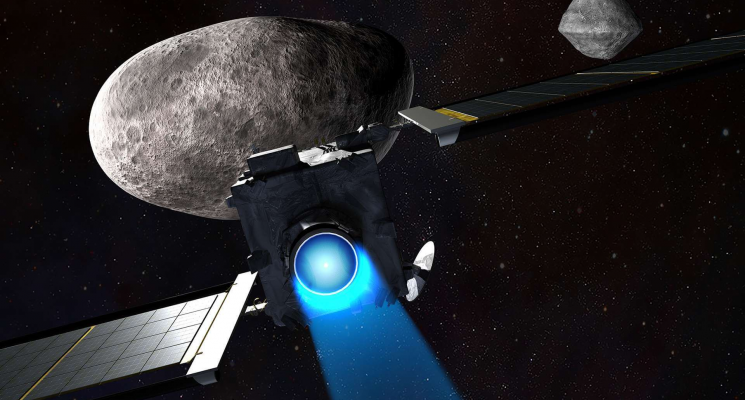 Почему миссия DART пошла не по плану? Диморфос после столкновения начал вращаться вокруг астероида Дидим неестественно быстро. Фото.