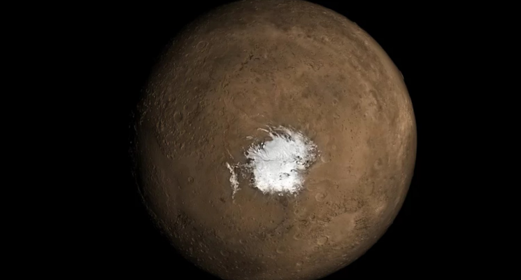 Жидкое озеро на Марсе