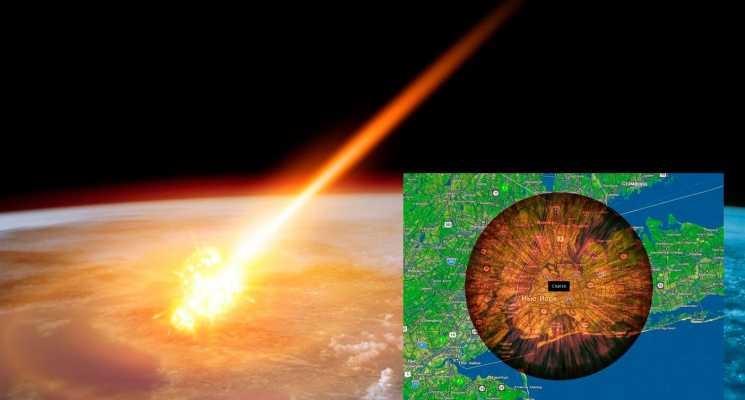 Что произойдет, если на ваш город упадет астероид? Проверьте прямо сейчас. Симулятор Asteroid Launcher позволяет сбросить астероид на любую точку Земли и посмотреть, что будет. Фото.