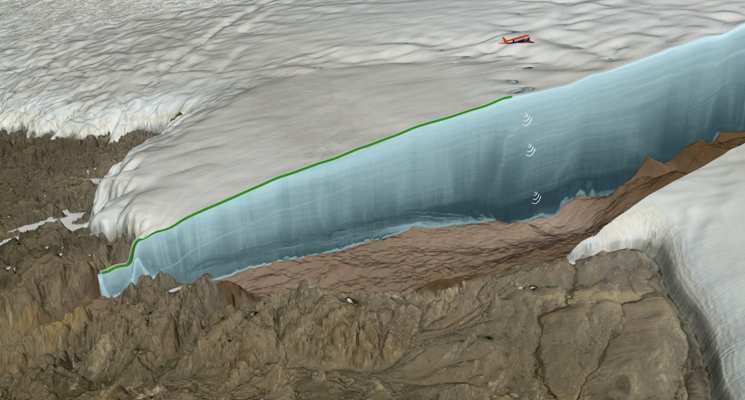 Огромный кратер в Гренландии