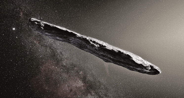 Ученые объяснили странное поведение астероида Оумуамуа. Ученые нашли объяснение необычной траектории астероида Оумуамуа. Фото.