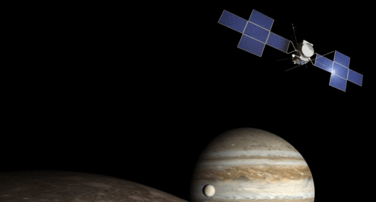 Почему под льдами на спутнике Европа возникают течения. Космический аппарат Jupiter Icy Moons Explorer будет изучать три спутника Юпитера включая Европу. Фото.